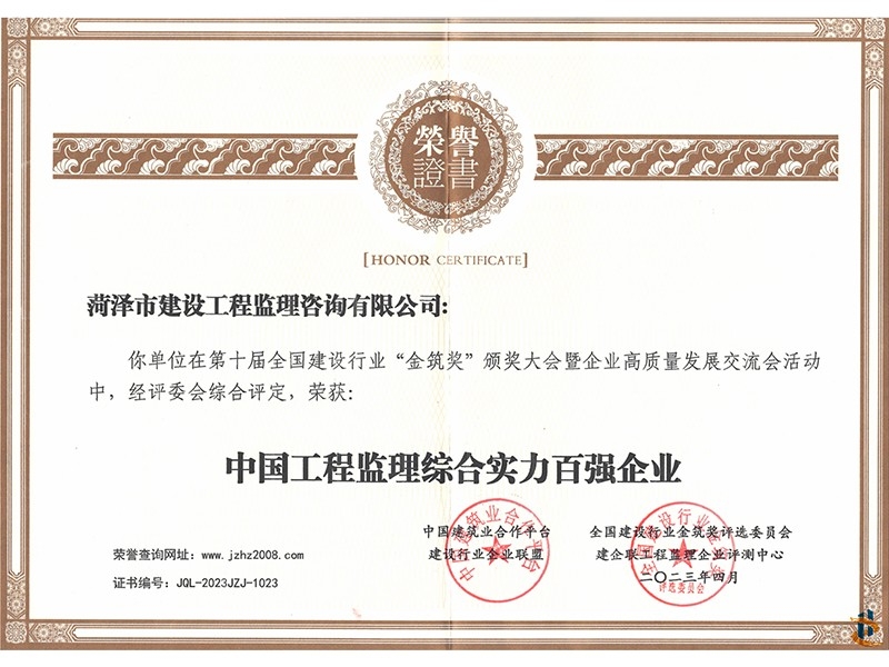 綜合實力百強(qiáng)企業(yè)